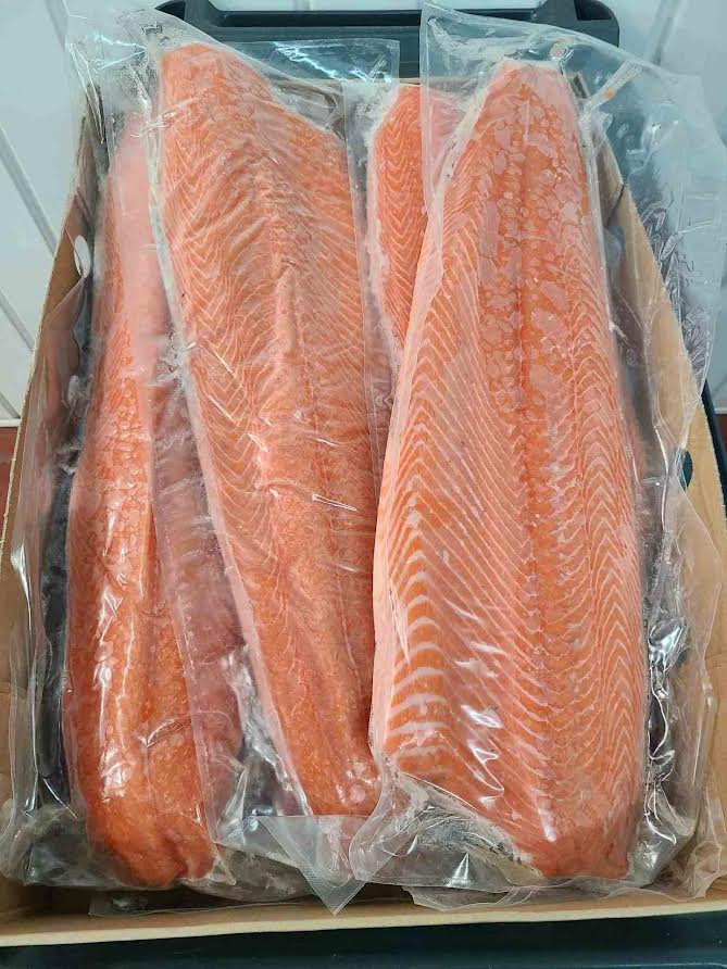 Frozen Salmon Skin On Fillet 冷冻带皮三文鱼柳