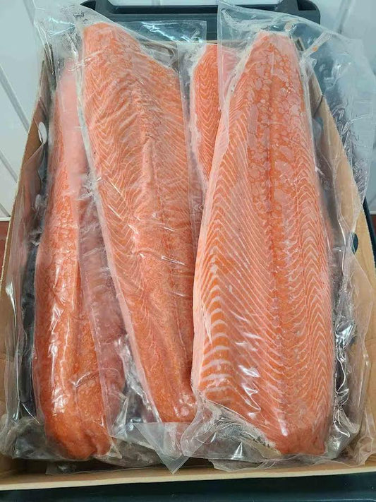 Frozen Salmon Skin On Fillet 冷冻带皮三文鱼柳