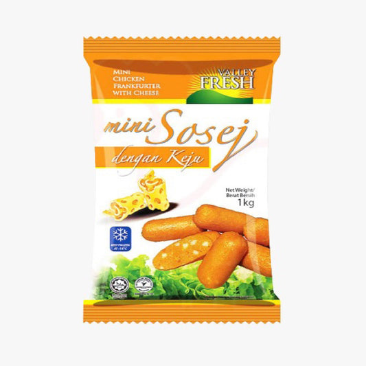 Valley Fresh Chicken Mini Frankfurter 迷你芝士香肠 1kg±
