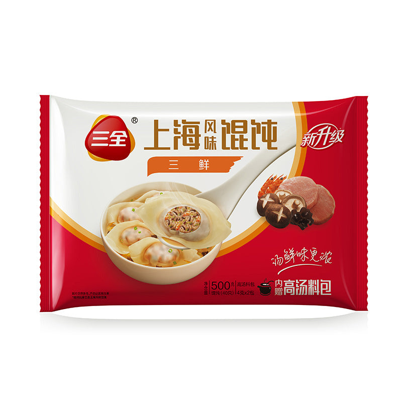 SQ Shanghai Style San Xian Wonton 三全上海风味三鲜馄饨 150g