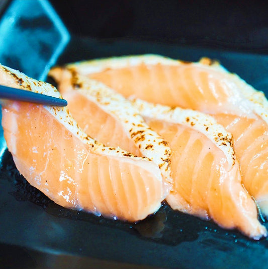 XK Sliced Aburi Salmon Belly 炙烧三文鱼腩皇 20pcs