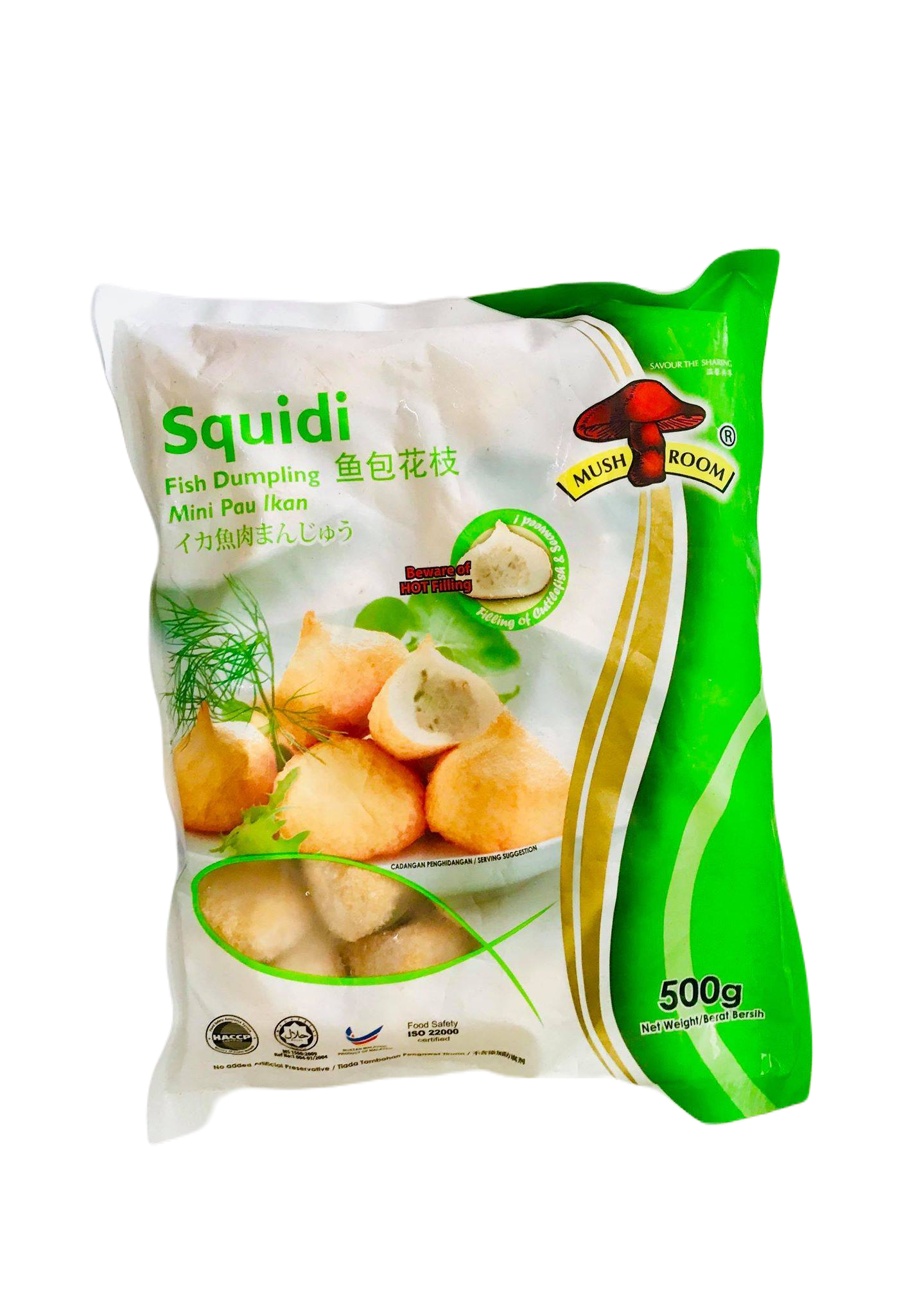Mushroom Squidi Fish Dumpling 鱼包花枝 500g