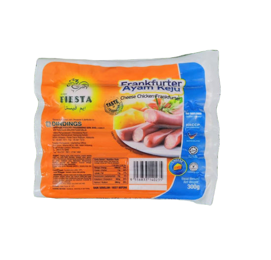Ayam Fiesta Cheese Chicken Frankfurter 芝士鸡肉香肠 300g