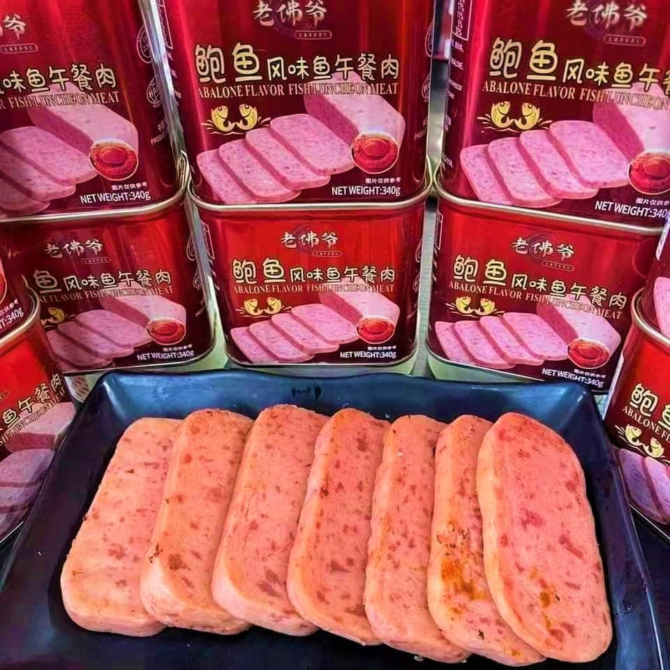 Laffel Abalone Flvr Fish Luncheon Meat 老佛爷鲍鱼风味鱼午餐肉 340g