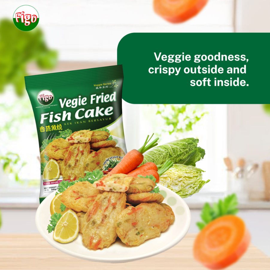 Figo Vegie Fried Fish Cake 香蔬鱼烧 200g±