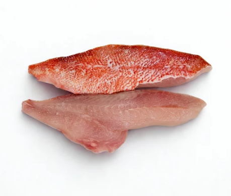 Frozen Pacific Red Fish Fillet IQF Skin On 冷冻太平洋红鱼带皮鱼柳 450g±