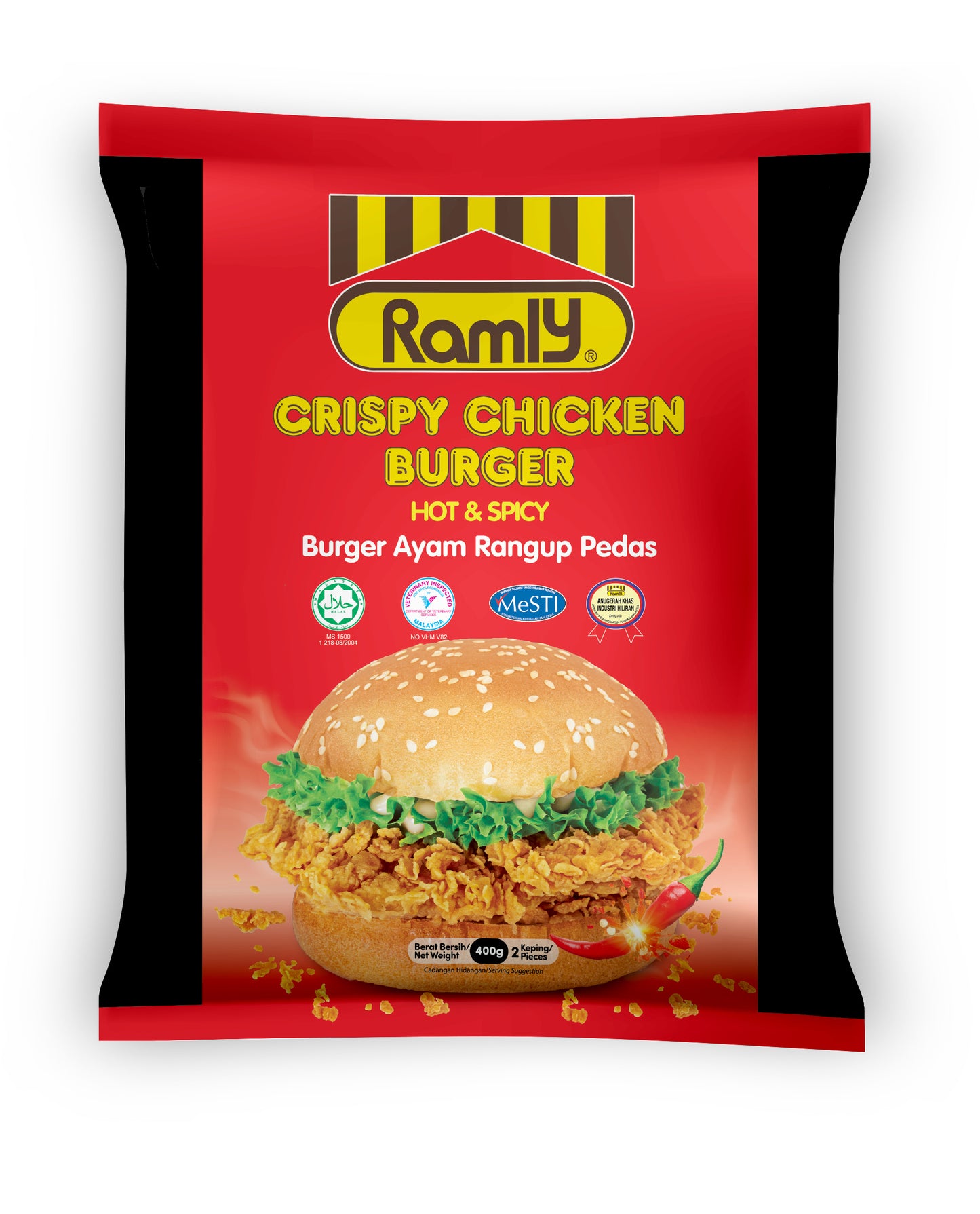 Ramly Crispy Chicken Burger Meat 脆皮汉堡肉 2pcs